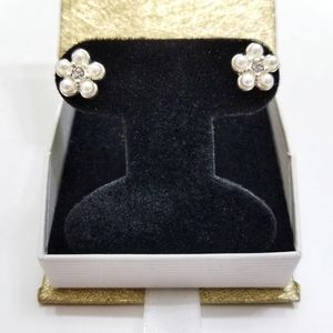 ✨SALE✨ Sparkle Pearl Flower Stud Earrings